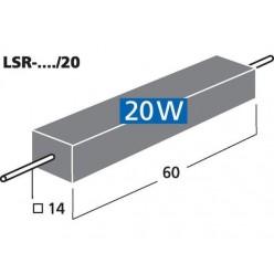 Monacor LSR-10/20 Rezystor cementowy dużej mocy, 1.0Ω, 20W